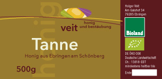 Etikett Veit Honig