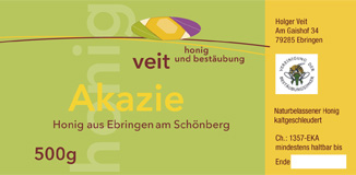 Etikett Veit Akazien Honig