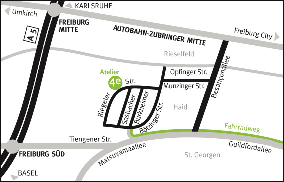 Anfahrtsplan Atelier 4e